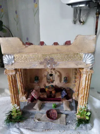 Templo para belén, hecho a mano , sin estrenar