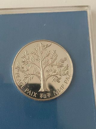 Medalla Paz Naciones Unidas 1975 Franklin Mint