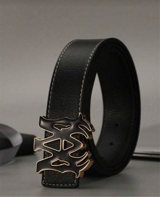 Cinturón Amiri Negro y Dorado