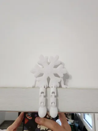 Muñeco Árbol Navidad Articulado copo de nieve