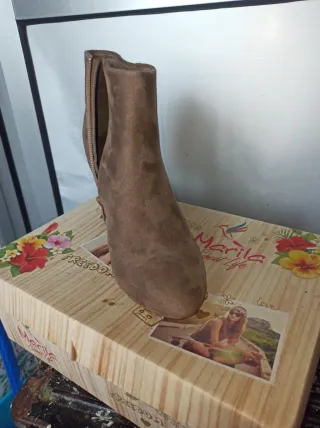 Botín Marila Mujer Beige/Marrón