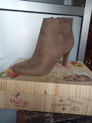 Botín Marila Mujer Beige/Marrón
