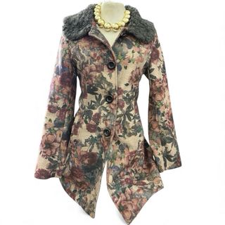 Cappottino donna fantasia floreale