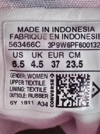 Zapatillas Converse rosas bajas