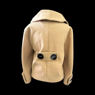 Cappottino donna marrone con bottoni