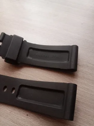 Cinturino Panerai Caucciù 24mm Nero