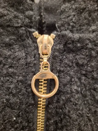 Cappotto donna con paillettes oro