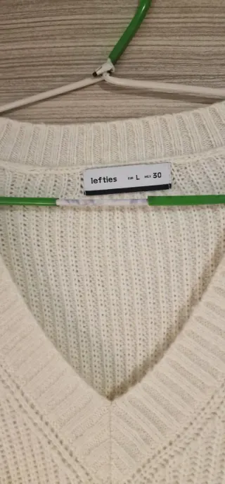 Jersey de punto blanco talla L