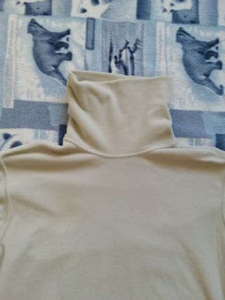 Pile donna collo alto panna taglia 46