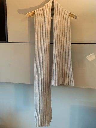 Sciarpa beige a coste 20x180 cm