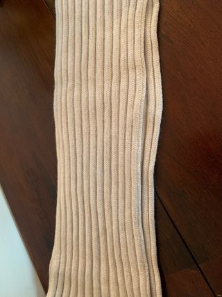 Sciarpa beige a coste 20x180 cm