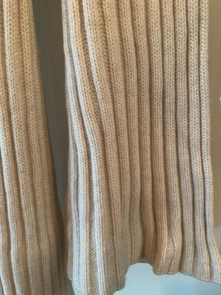 Sciarpa beige a coste 20x180 cm