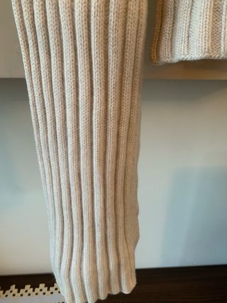 Sciarpa beige a coste 20x180 cm