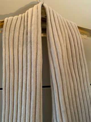 Sciarpa beige a coste 20x180 cm