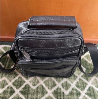 Borsello vera pelle nero