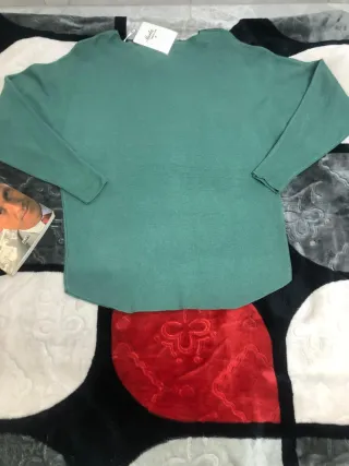 Jersey Moda Talla Única Verde Brillante