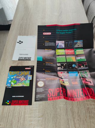 Manual + Panfleto + Poster Yoshi's Safari SNES