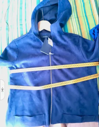 Abrigo Cortefiel Azul Talla M