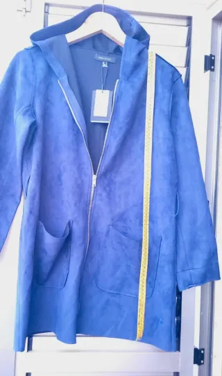 Abrigo Cortefiel Azul Talla M
