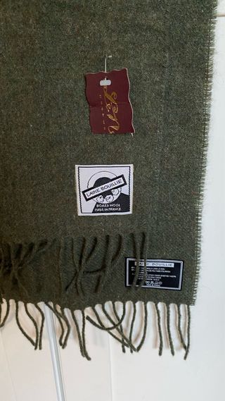 Bufanda de lana verde