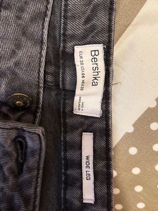 Jeans Bershka wide leg grigio scuro