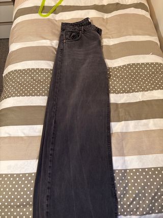 Jeans Bershka wide leg grigio scuro