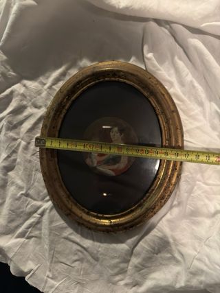 Miniatura ovale '800 madre e figlio