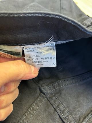 Jeans Levi's 508 W32 Uomo Nero