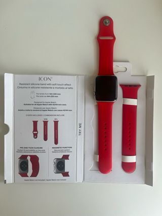 Correa Silicona ICON Apple Watch Roja