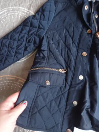 Abrigo acolchado niña azul