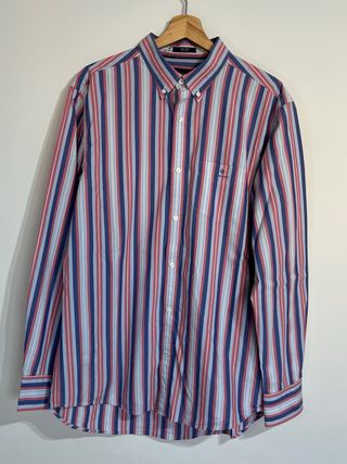 Camisa GANT Rayas Azul y Rojo Talla L