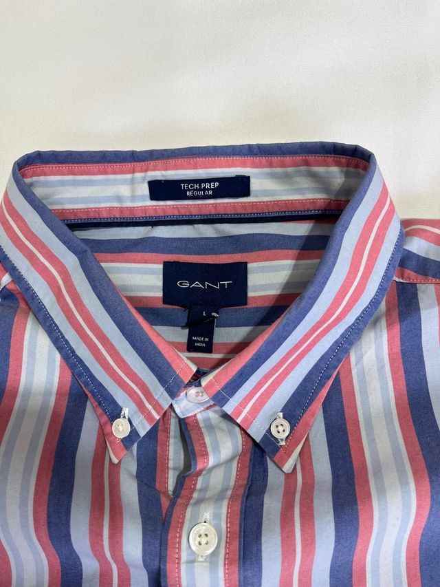 Camisa GANT Rayas Azul y Rojo Talla L