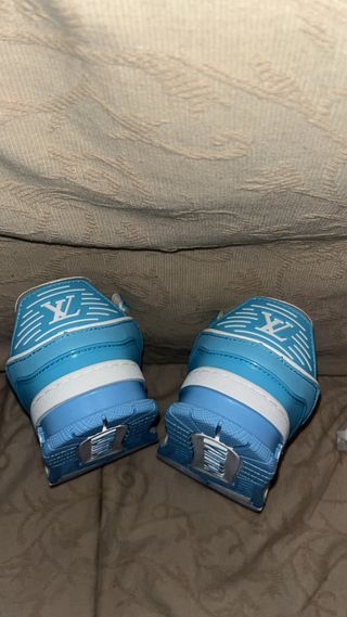 Zapatillas Louis Vuitton Trainer Azul y Blanco