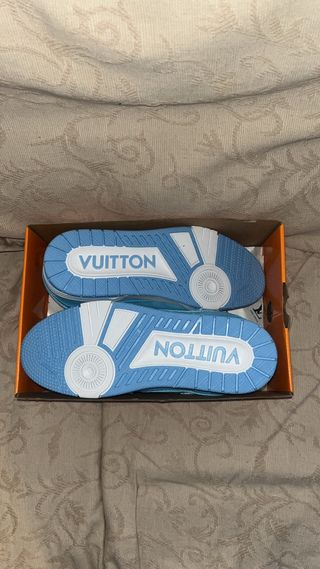 Zapatillas Louis Vuitton Trainer Azul y Blanco