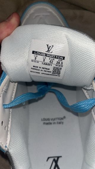 Zapatillas Louis Vuitton Trainer Azul y Blanco