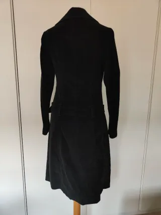 Abrigo negro pana vintage años 2000  S 36
