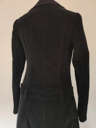 Abrigo negro pana vintage años 2000  S 36