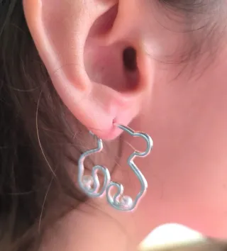 Pendientes Tous Oso Plata