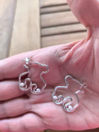 Pendientes Tous Oso Plata