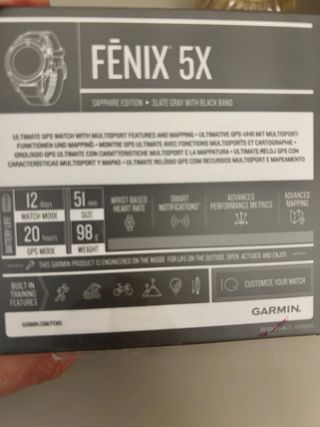 Garmin Fénix 5X Sapphire Reloj GPS