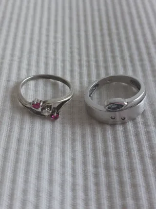 Anillo plata con piedras