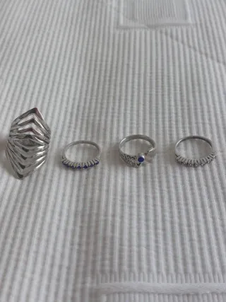 Anillo plata con piedras