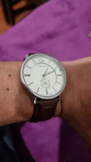 Reloj Calvin Klein de Cuero Marrón