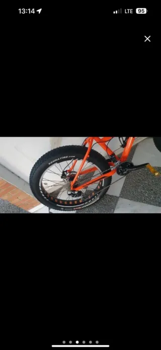 Bicicleta Monty Fat Bike Naranja