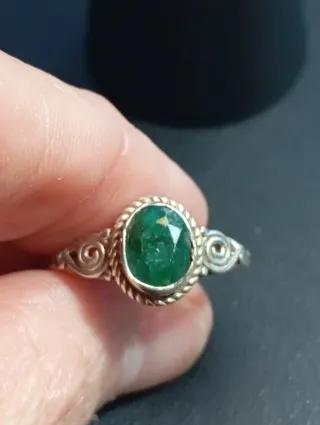 Anillo Plata Ley Esmeralda