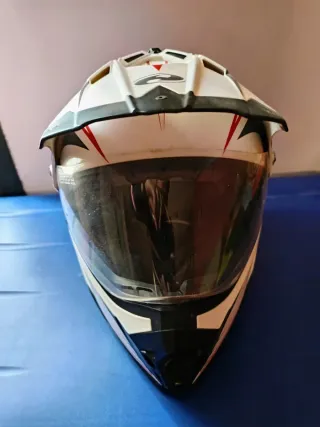 Casco Motocross Held Blanco y Negro talla L