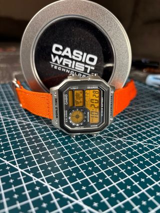 Casio AE-1200 Mod Naranja Retro