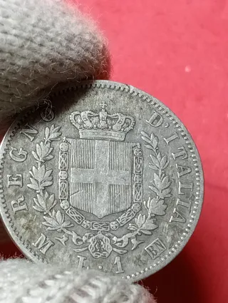 Moneta Regno d'Italia Argento 1 Lira