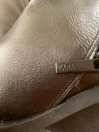 Stivaletti Zara Pelle Neri Nuovi