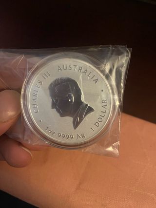 Moneda Plata Charles III Australia 1oz 1 Dólar